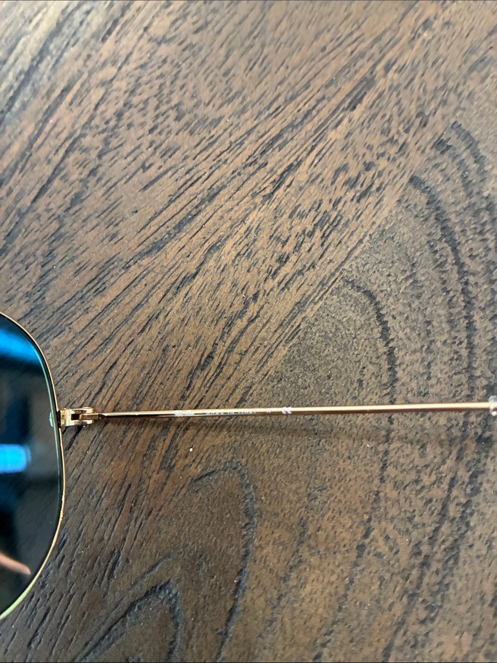 Ray-Ban Gold Aviator Sunglasses with Black Lenses - Picture 2 of 7
